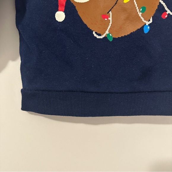 Carter’s Christmas Sloth Pullover Navy Blue Sweater Size 12 Months Baby - Picture 3 of 9